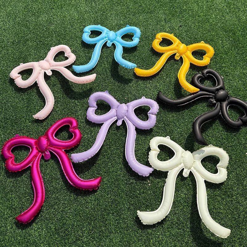 Love Bow Balloon Decoration Scene Arrangement High-End Korean Coffee Dessert Shop Dress Up Birthday