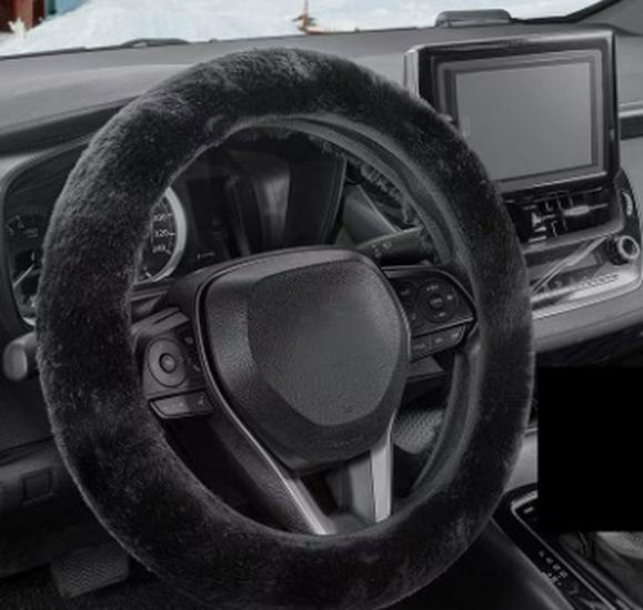 Men's & Women's Anti-Slip Winter Plush Steering Wheel Cover, O-Shape Fleece for Warmth