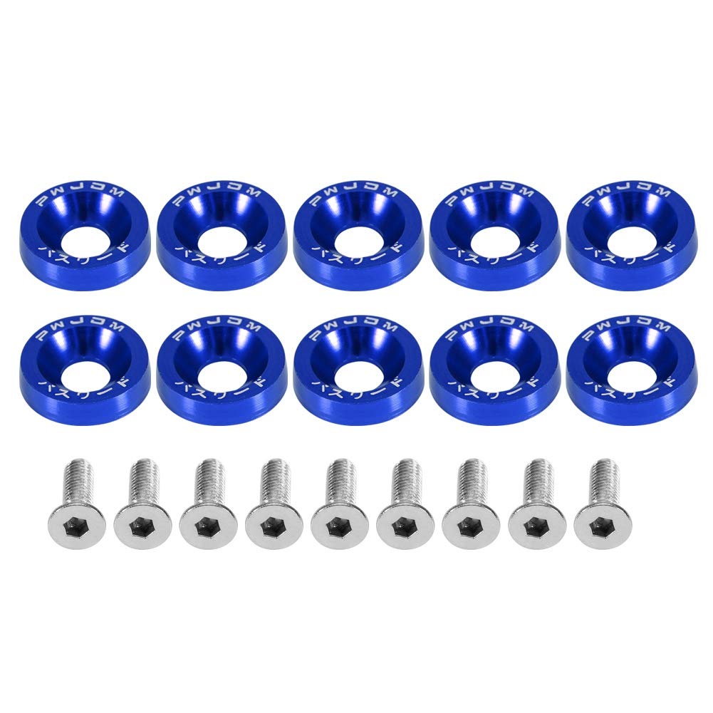 

Gorgeri Motorcycle Fairing Body Bolts, Car Modification M6 Gasket Bolts License Plate Frame Decorative Screws (Blue) default синий