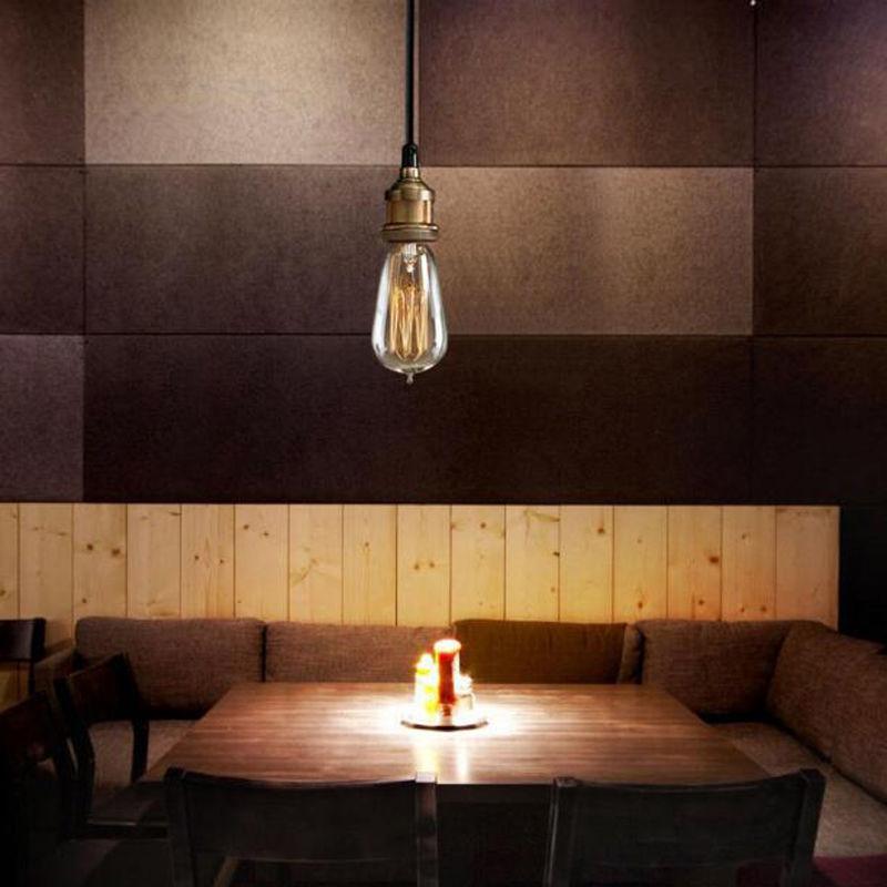 New E27 Socket Edison Retro Ceiling Light Pendant Lamp Holder Copper 110-240V