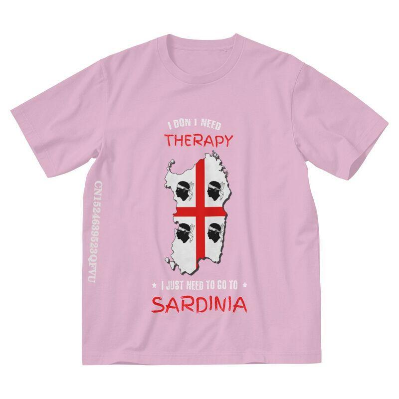 Sardinia Is My Therapy Tshirt Unisex Stylish T Shirts Emo Clothes Italy Flag Italia Italian Pride TShirt Alternative Unisex Clothes