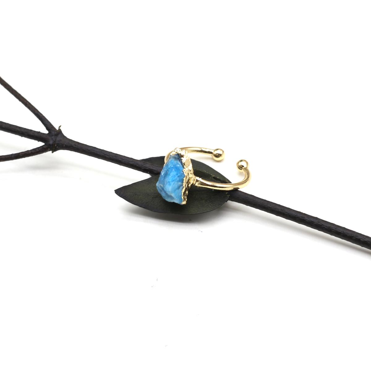 Женское открытое кольцо из натурального камня, регулируемое нерегулярное кольцо для модных женских ювелирных изделий, подарков