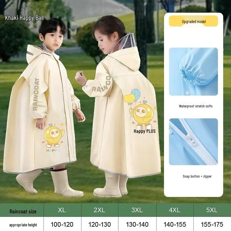 Children's Raincoat for Kindergarten & Primary School Students - Space 2025 Design with Backpack Compatibility