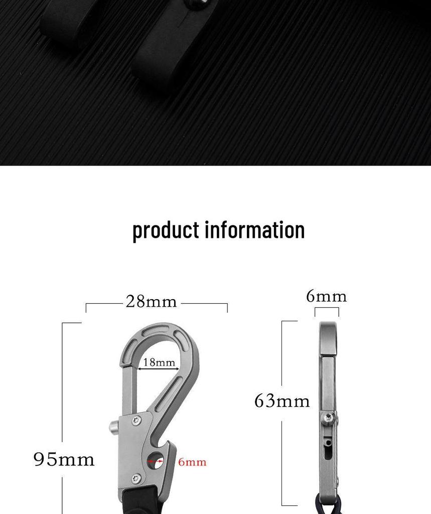 Titanium Alloy Multi-functional Car Keychain EDC Tool for Men & Women - High-end Gift