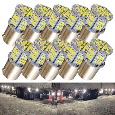 Discover Winds Super Bright S25 G18 Single 12V 24V Dual Use for Everything from Motorcycles and Cars To 3014 54SMD LED Bulb White 10 Pieces Trucks!
