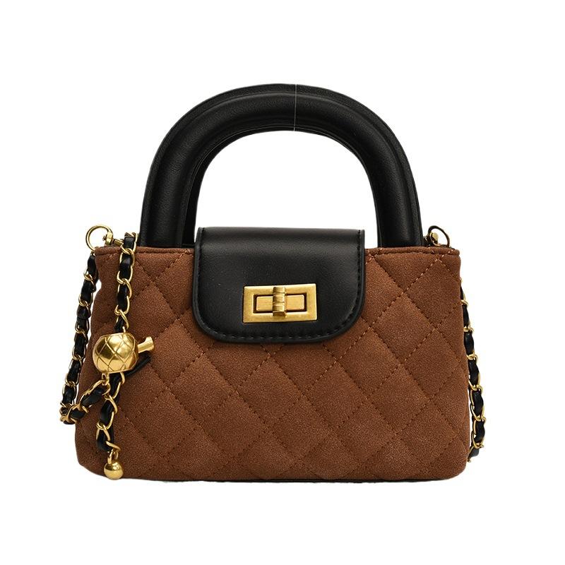 Lingge Chain Bag Women's 2025 New Autumn Retro Fashion Handbag Niche Commuter One-shoulder Crossbody Bag