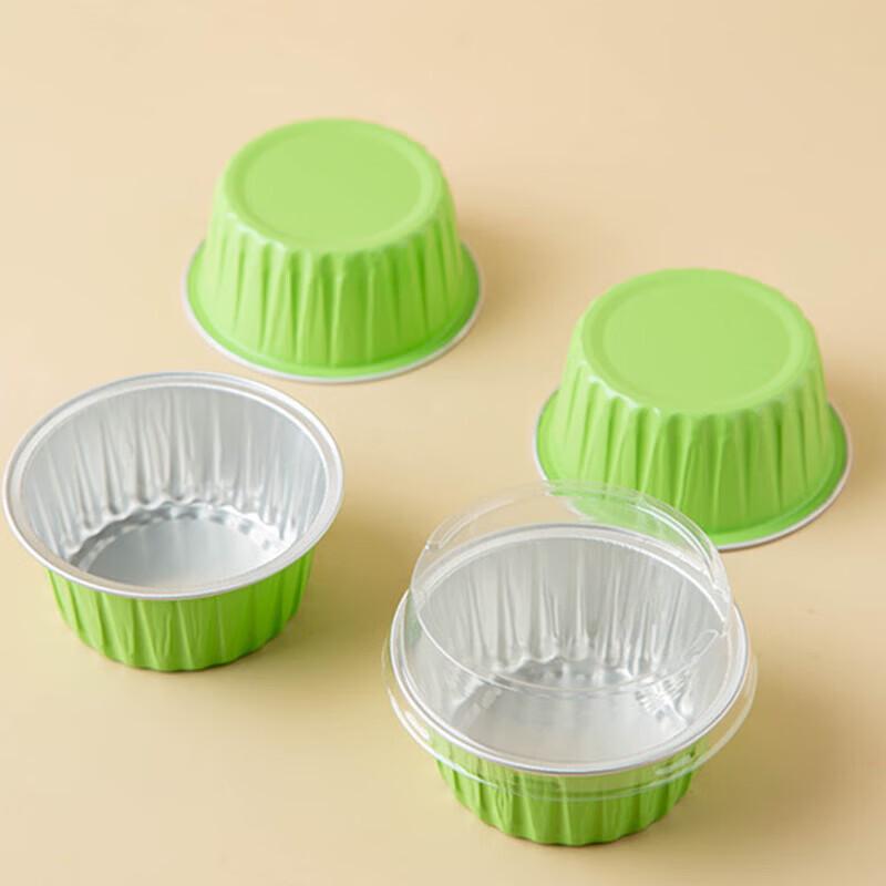 Disposable Round Aluminum Foil Cake Cups with Lids