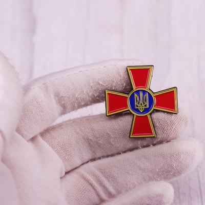 Ukraine Brooch Ukrainian Holy Cross Emblem Emblem Mark Sea Fork