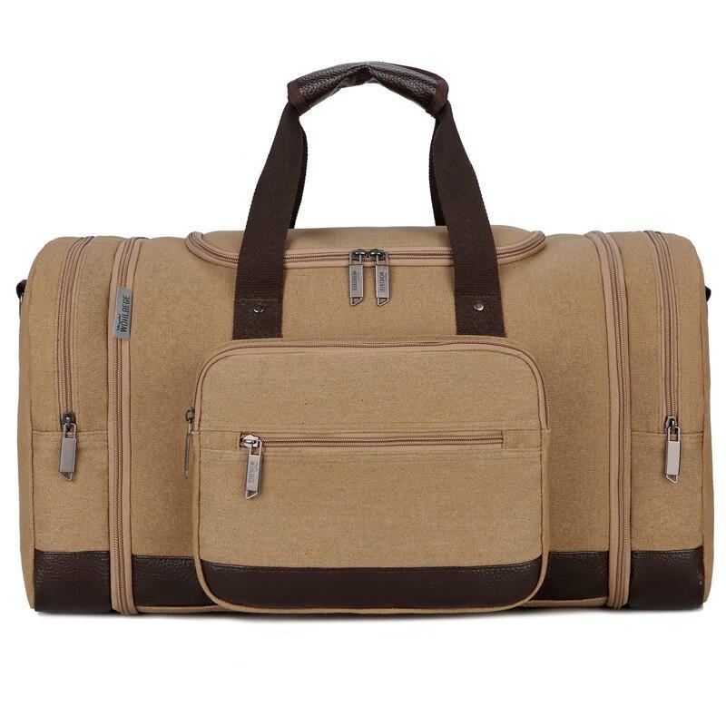 LIDU Men's Large Capacity Canvas Travel Bag