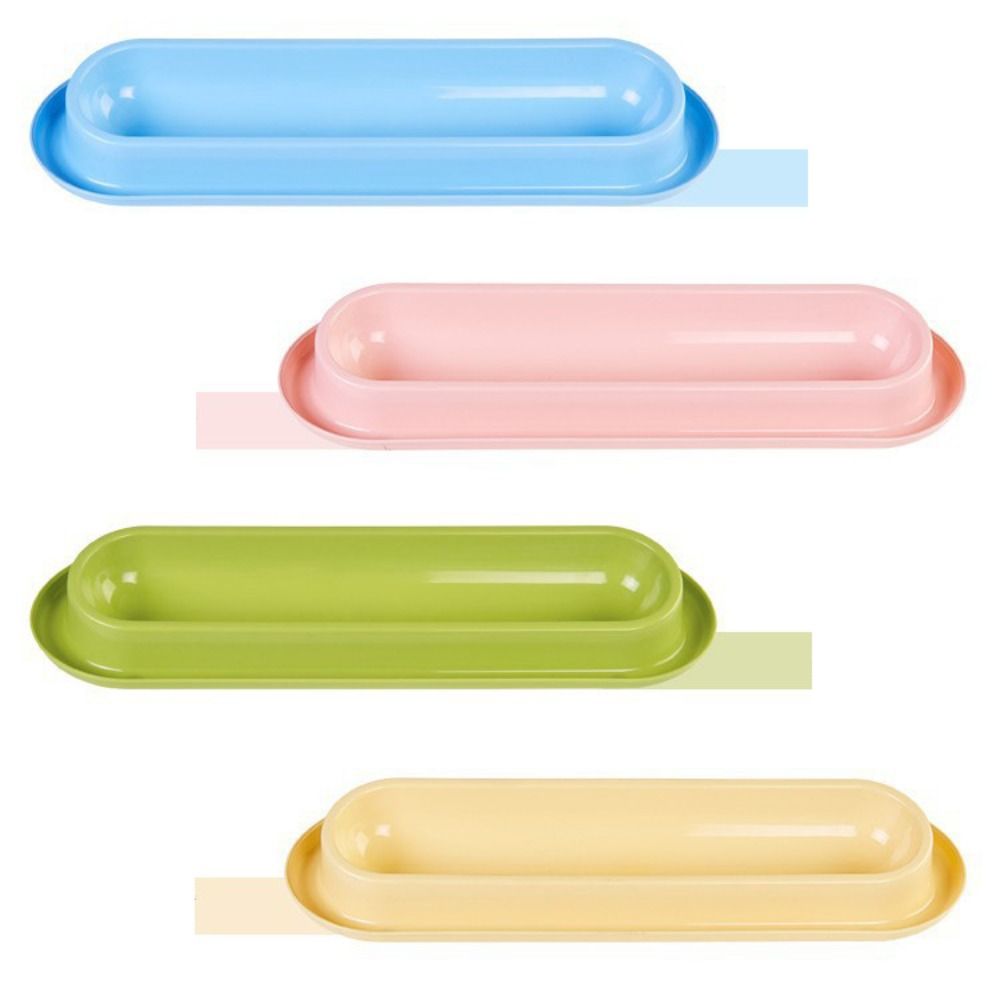 New Elongated Multi Cat Feeding Bowl 15° Slanted Large Capacity Pet Food Bowl Washable Anti Ant Kitten Feeding Dish Feeding