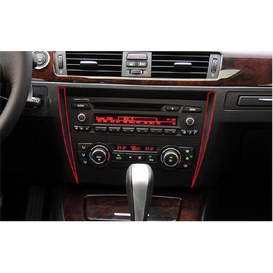 For BMW 3-Series 2005-2012 Carbon Fiber Console CD Both Sides Cover Trim 2PCS