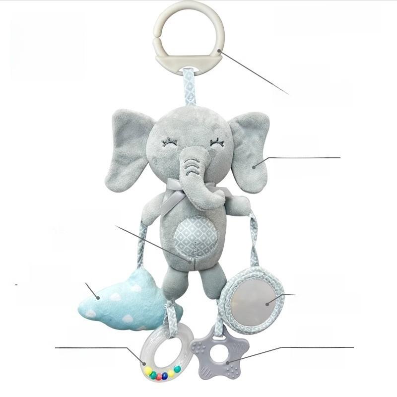 Infant Car Seat Hanging Toy With Plush Material And Interactive Sound For Newborns