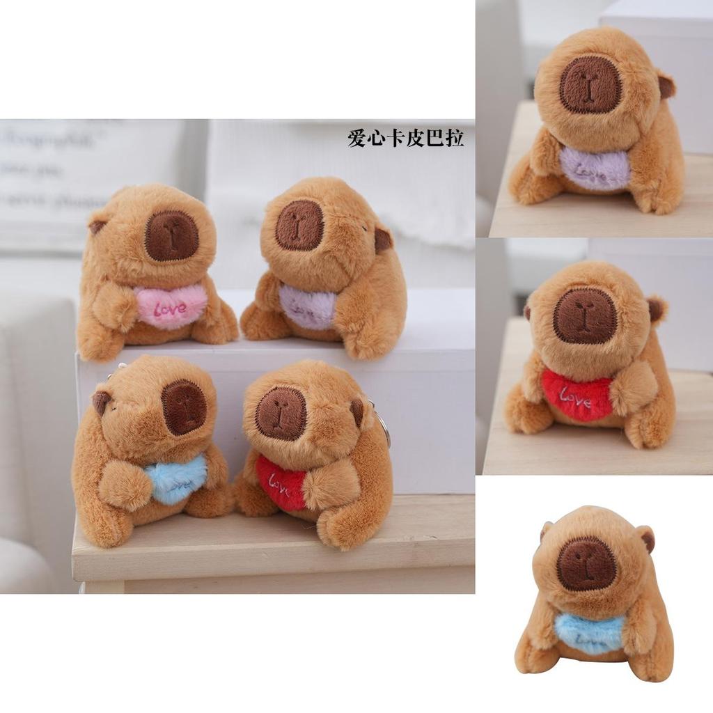 Adorable Capybara Plush Keychain Soft Toy Cuddly Animal Figure For Kids