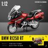 Modello di motocicletta pressofusa in lega BMW R1250RT 1/12 con base, giocattolo da regalare, modello di motocicletta statica pressofusa
