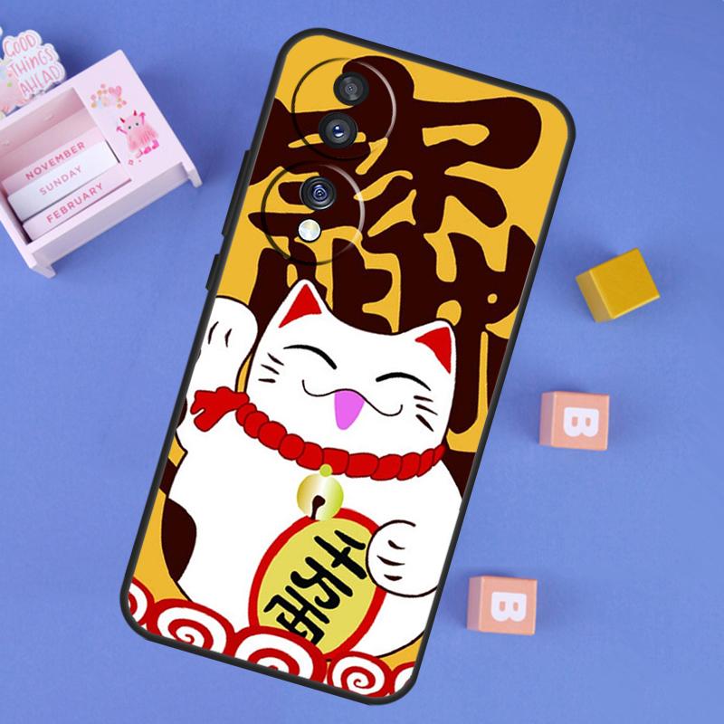 China cute lucky cat Case For Honor Win RT 400 200 Pro 50 70 90 X9a X9b X9c X9d X8b X8c Magic 8 Pro 6 7 Lite Cover