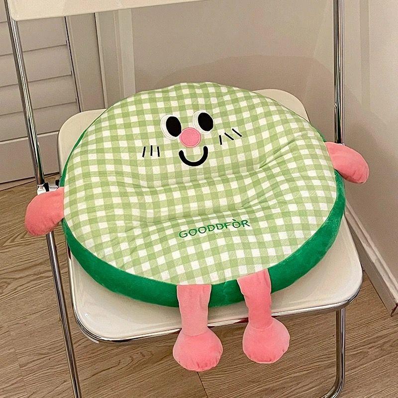 Cartoon Square Cotton Cushion, Reliable and Dual-use for Sitting, Comfortable and Stress Relieving Home Decoration, Seat Cushion