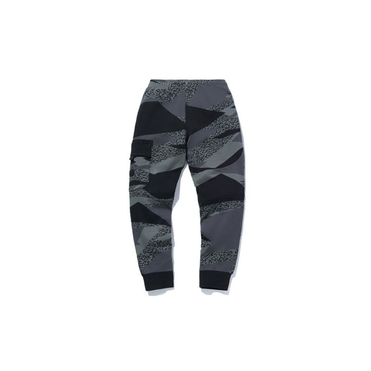 Li Ning Badfive Basketball Series Color Block Casual Comfortable Cuffed Sports Pants Men Bottoms Black Camouflage AKLQ503-1