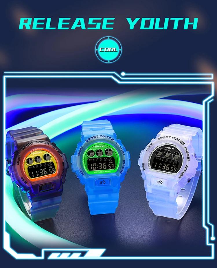 Sanda Men Water Proofwatches Luxury Brand Analog Digital Led Watches Women Electronic Clock Luminous Sports Wrist Watch