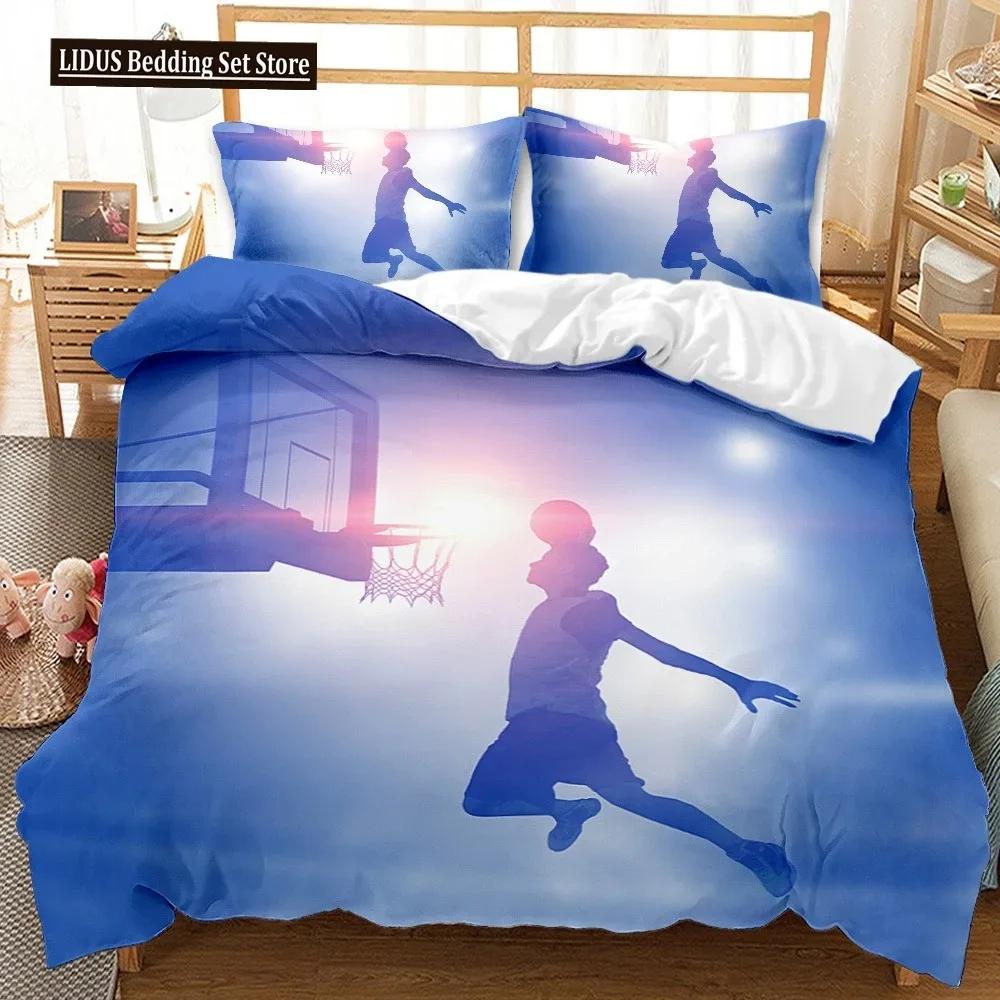 

Basketbal Soft Duvet Cover Set 3D Print Col Bright Fire Basketbal Sport Warm Comforter Cover For Children Kids Boy Girl Polyester Beding Set 120*200cm Single