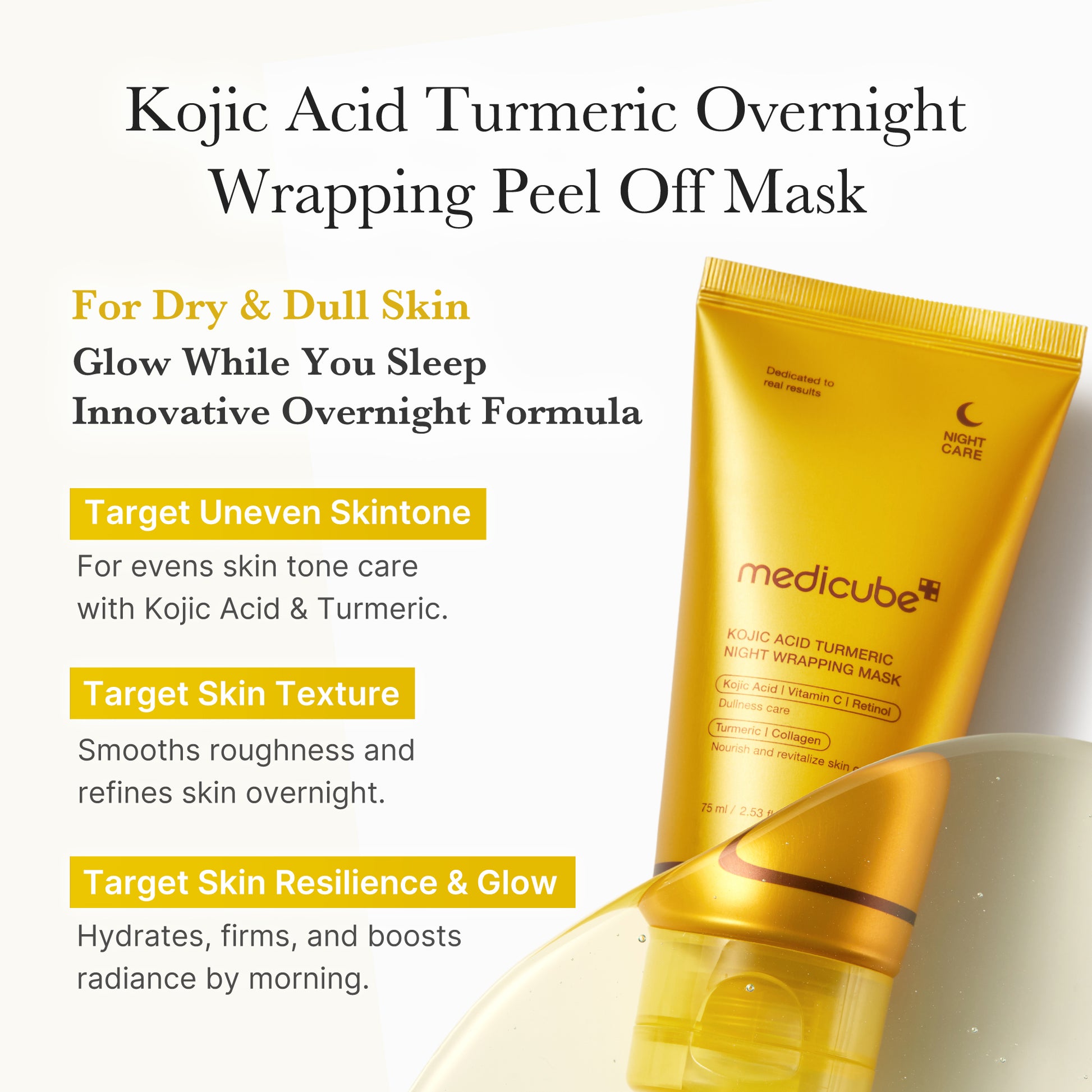 Kojic Acid Turmeric Night Wrapping Mask 75 ml / 2.53 fl .oz.