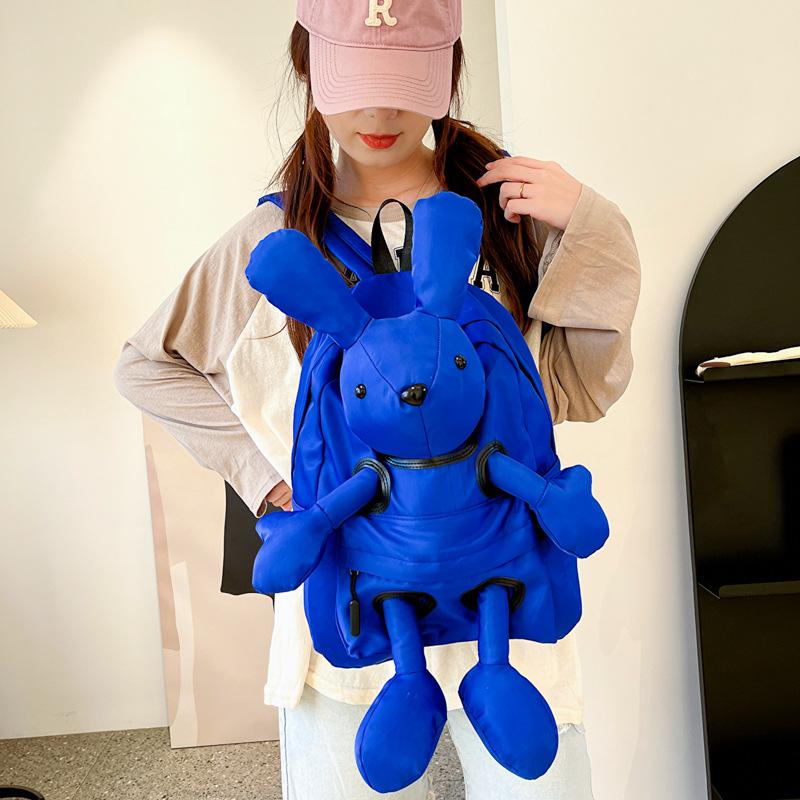 2025 summer new backpack cute bunny student bag nylon casual personality trendy bag one piece