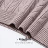 Hodo Herren Luxus 100% Wolle Dick Rundhals Pullover