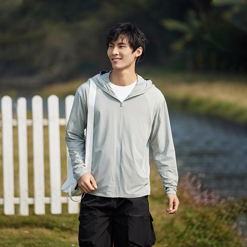Ice Silk Sunscreen Clothing Women's UPF50 + Men's Outdoor Sunscreen Jacket UV Protection Sunscreen Clothing Original Yarn Skin Clothing