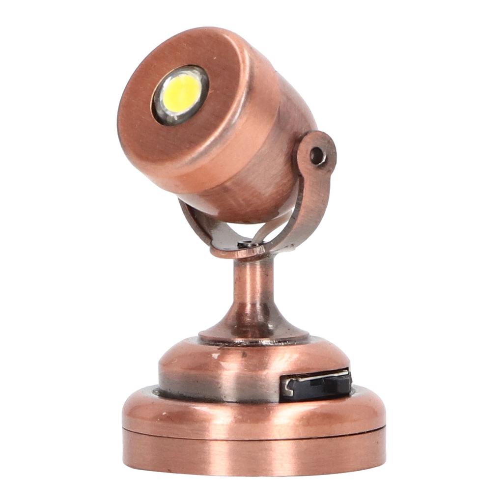 Dollhouse Laser Light LED Miniature Laser Light with Base Switch for 1:12 Doll House Bronze