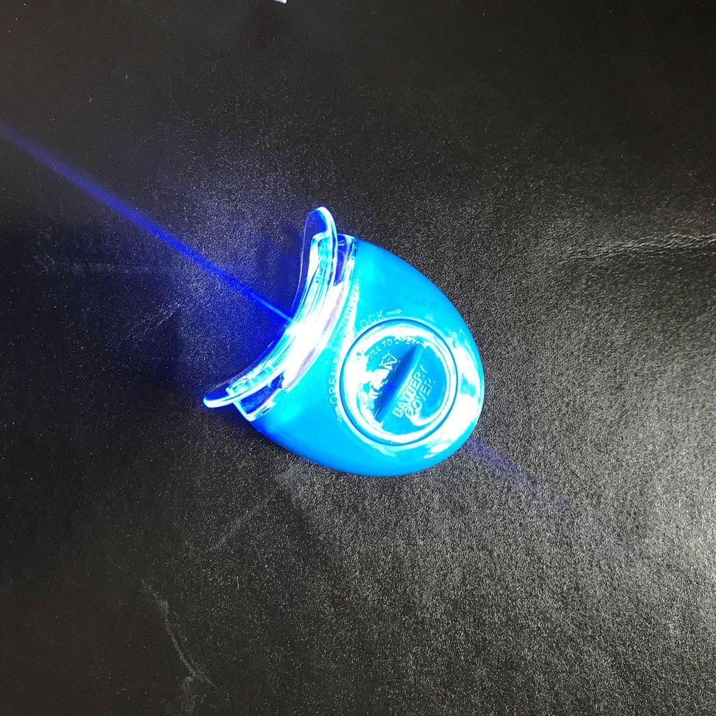 Přenosná mini bělící zubní lampa Qiao Qiang s gelem, technologie studeného světla, bílá/modrá