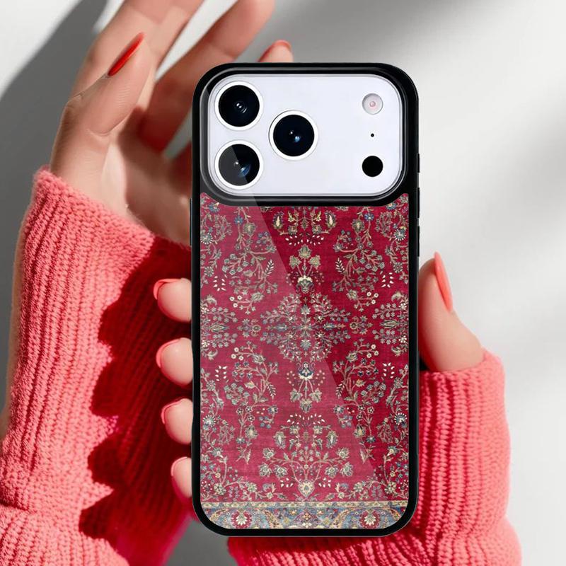Persian Carpet Floral Phone Case for iPhone 17 Air 16e 15 14 13 Pro Max Back Cover for 12 11 Pro Coque