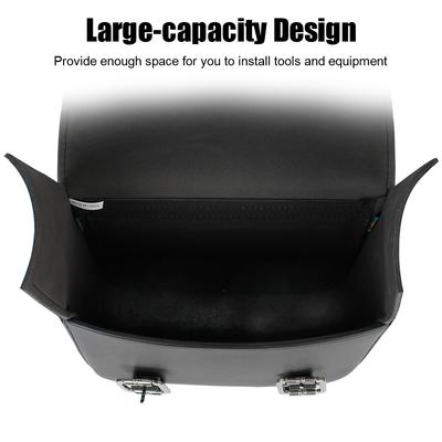Sacoche de selle de moto étanche, sacoche latérale de rangement, style rétro, cuir PU, sacoche de selle, grande capacité, outil, accessoires de moto