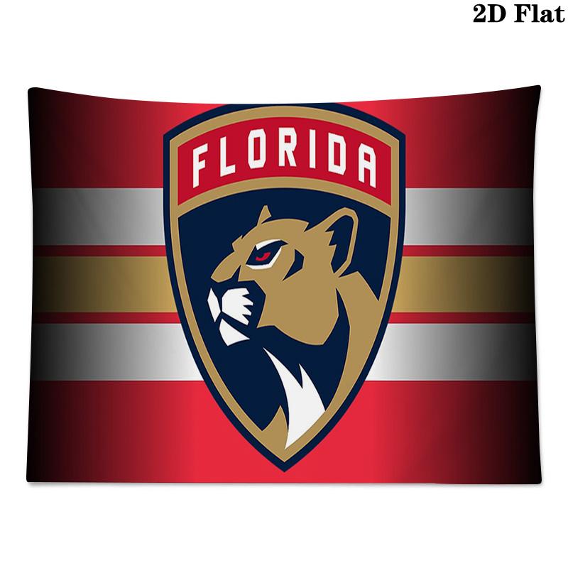Florida Panthers Wall Tapestry Aesthetic Wall Hanging Printed Fabric Blanket Decorative Tapestries for Bedroom Living Room Home Decor