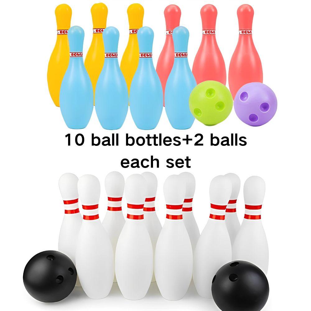 1 Set Plastic Colorful/White Bowling Set Indoor Outdoor Parties Sports Team Family Birthday School Gifts YMY