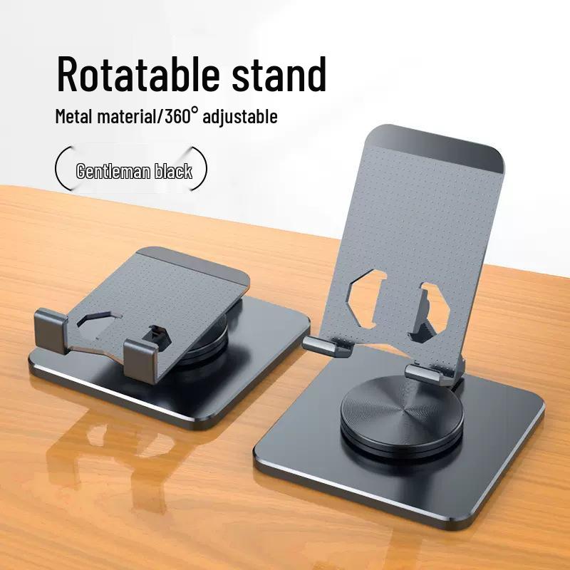 360° Rotating Aluminum Desktop Phone Holder - Foldable & Multifunctional Stand, Perfect Creative Gift