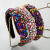 Korean Style Baroque Hair Hoop Colorful Bride Tiaras Retro Rhinestone Headband  Ladies
