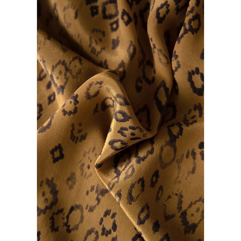 Women's French Short Sleeve Mulberry Silk A-line Dress