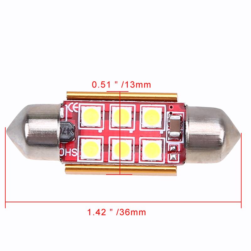 Festoon Canbus 31/36/39/41mm LED Canbus Error Free 4/6SMD 3030 LED Car Interior Light Bulbs Auto Reading Lights White/Ice Blue