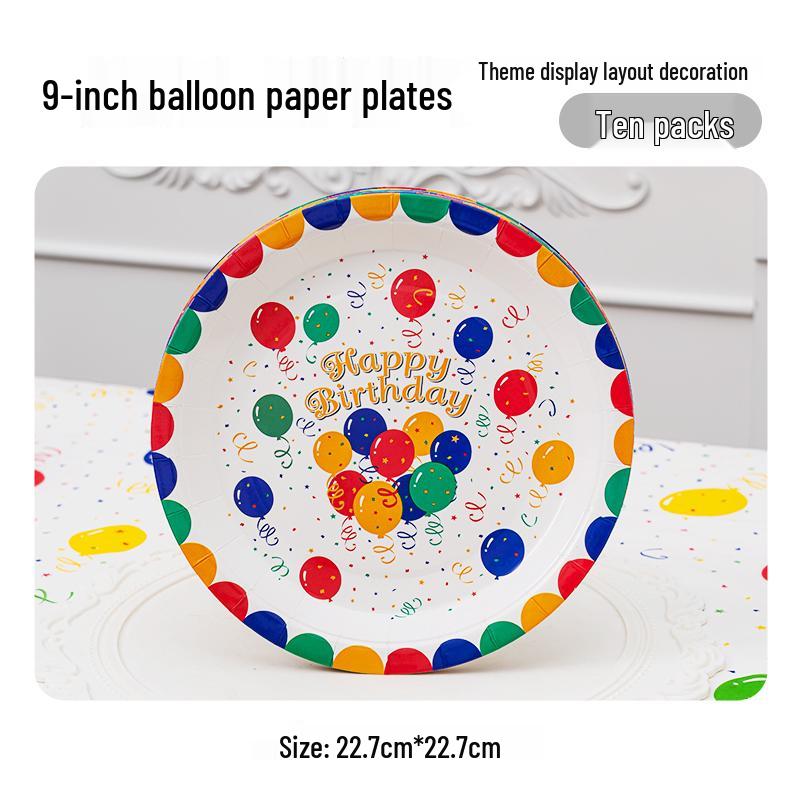 Disposable Party Supplies Set: Paper Plates and Cups for Birthdays and Weddings