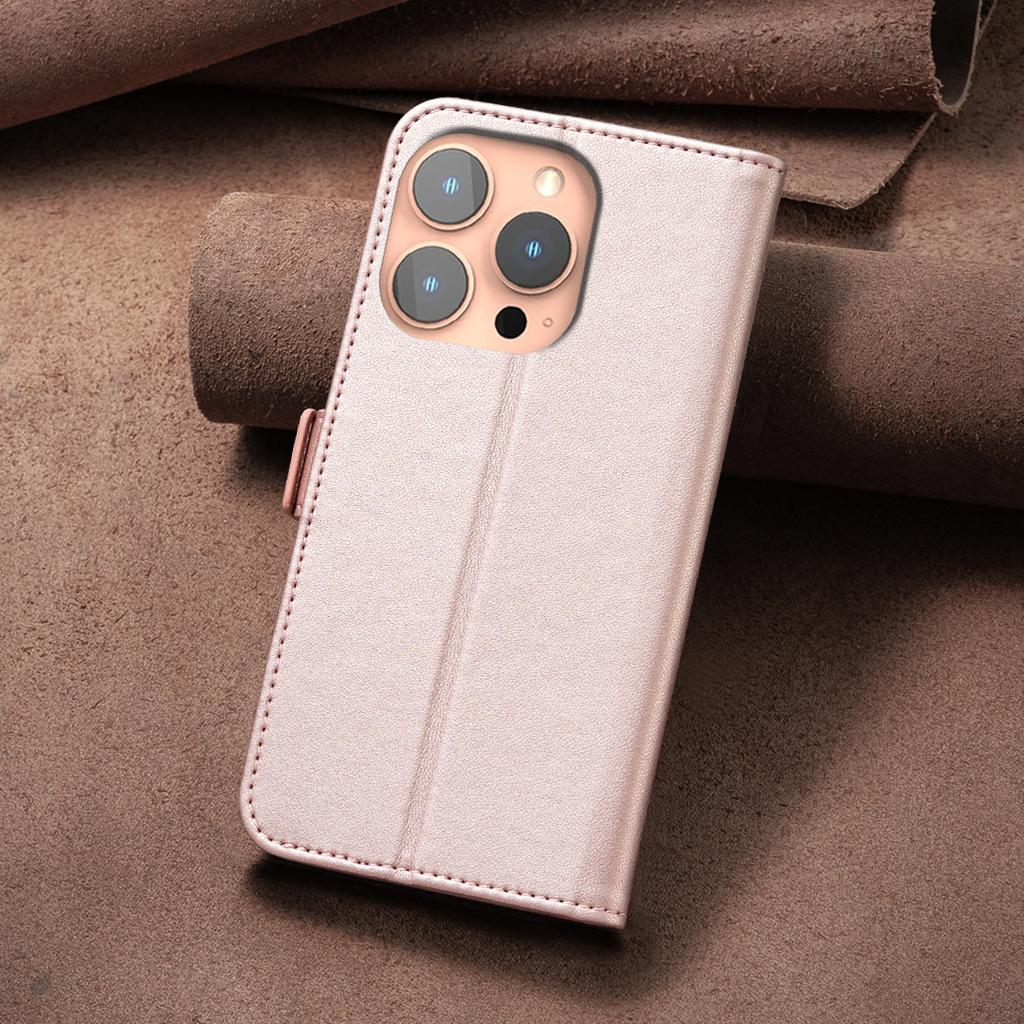 Applicable to Samsung S26Pro leather case A55 solid color side buckle leather pattern insert card wallet protective case A35 case S25