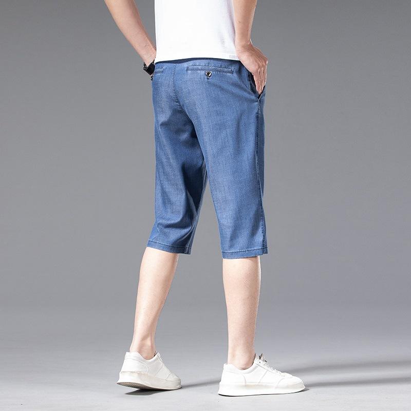 

Denim Shorts Men s Cropped Pants Straight Loose Summer New Style Denim Thin Pants 29