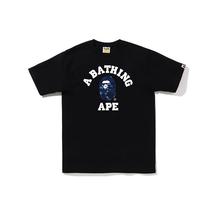 

Цветная камуфляжная футболка BAPE College (ОЗ22) Черный Красный Мужская Уличная одежда 1I80-110-012