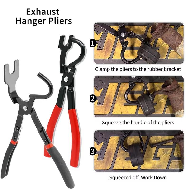 Car Exhaust Hanger Pliers High Carbon Steel Bracket Removal Pliers Special Disassembly Tool for Car Truck Automobile Vehicle