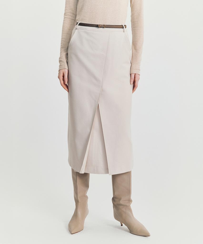 Meibeoyu Joyren H Wool Skirt _ Beige