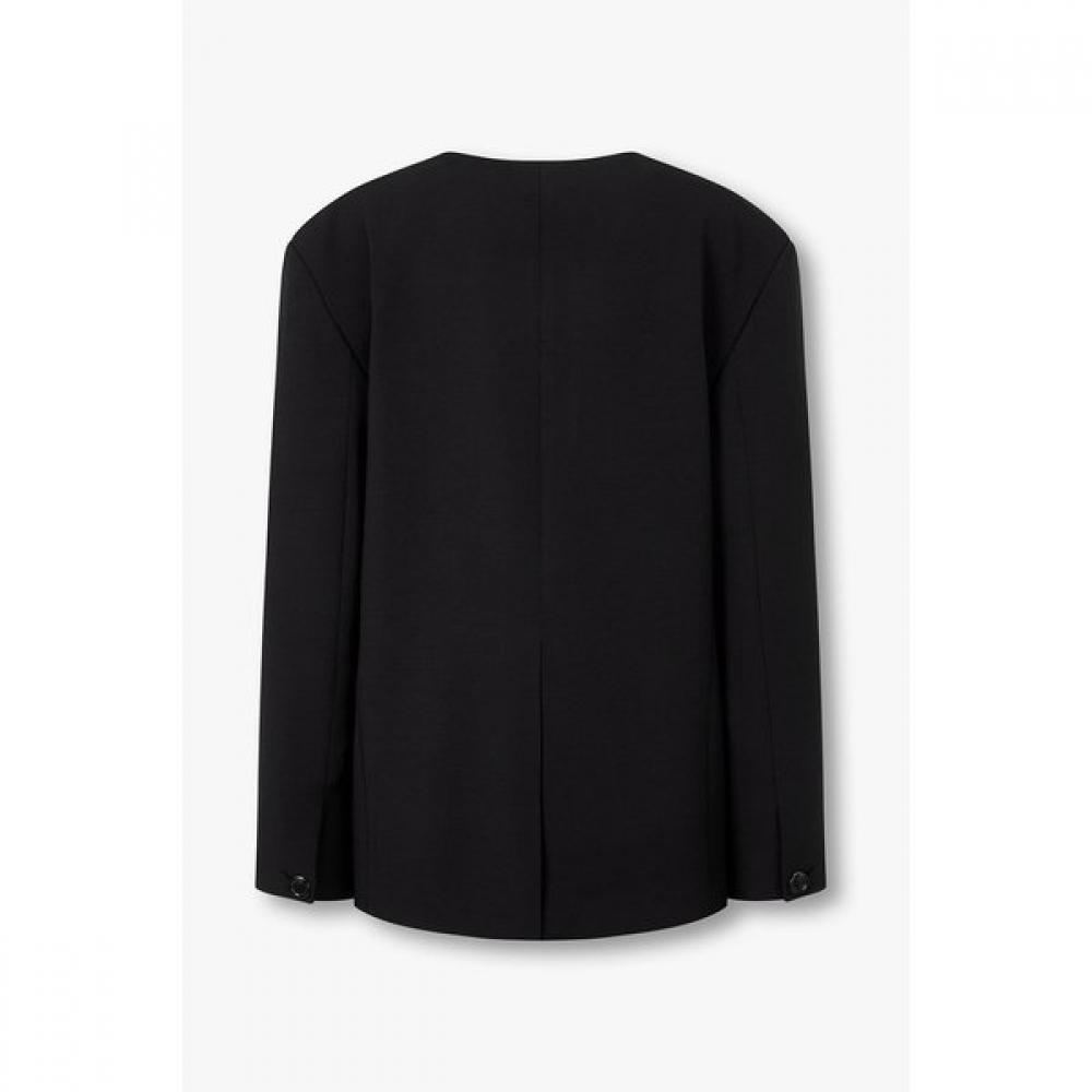 Studio Tomboy No Collar V Neck One Button Jacket  9106112102ar 