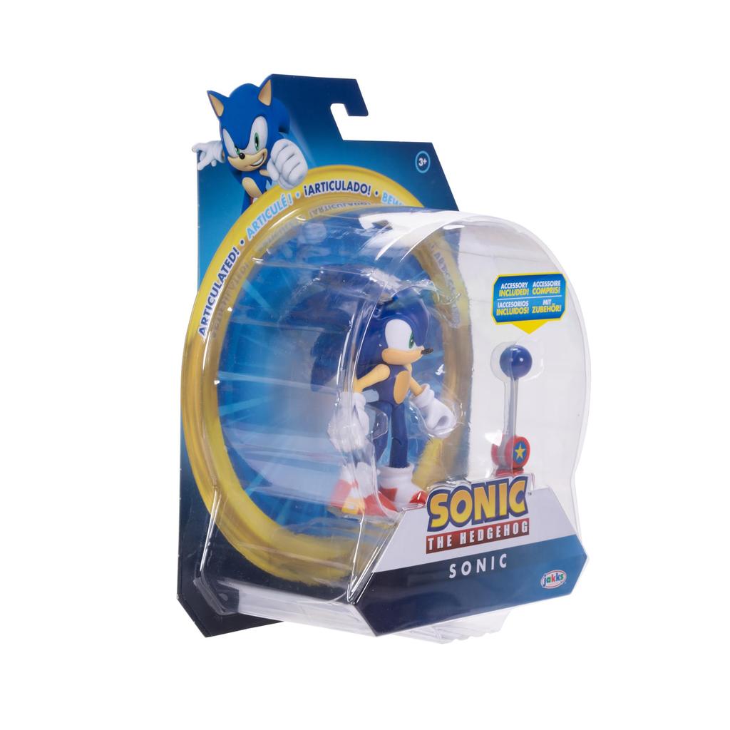 Sonic the Hedgehog 4-inch Sonic Action Figure with Blue Checkpoint Accessory, Ages 3 and Up (Officially Licensed by Sega)