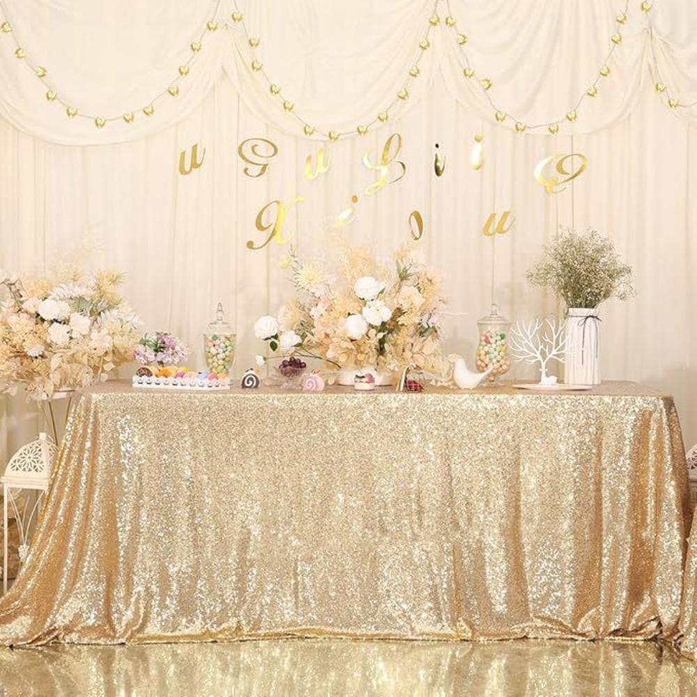 Sparkling Party Sequin Tablecloth Rectangular Table Decoration Creative Table Linen Hotel