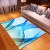 Line Printing Three-Dimensional Carpet Living Room Runway Green Floor Mat