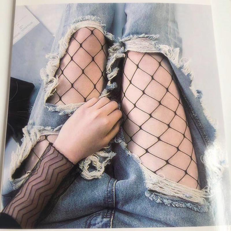 Women's Plus Size Sexy Fishnet Pantyhose - Breathable European & American Style Silk Stockings