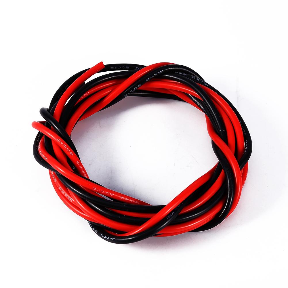 New 12AWG 5m Gauge Silicone Electronic Cable Cord Copper Stranded Wire For RC