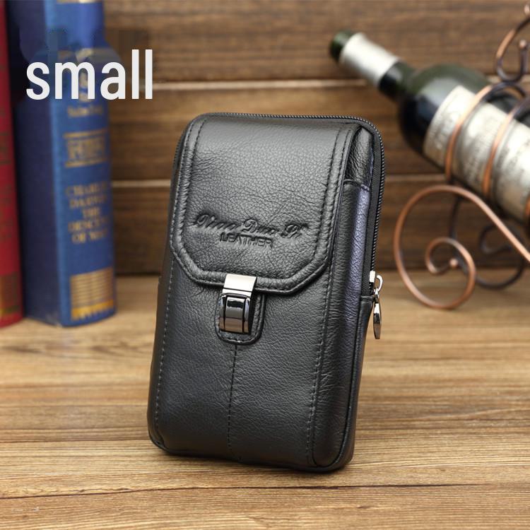 

Мужская поясная сумка для мобильного телефона из натуральной кожи Xiaoduoli - 5,5/6 дюймов, ретро-мини-сумка из коровьей кожи